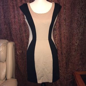 Cute Tan/Black Party Dress
