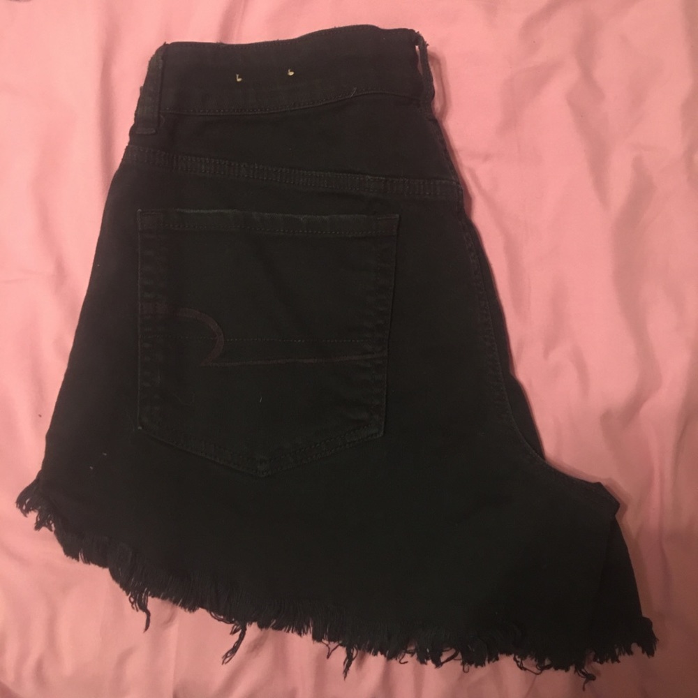 Black jean shorts