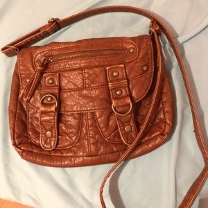 Brown cross body bag