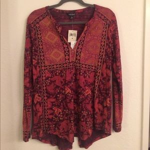 NWT Lucky Brand Long Sleeve Top