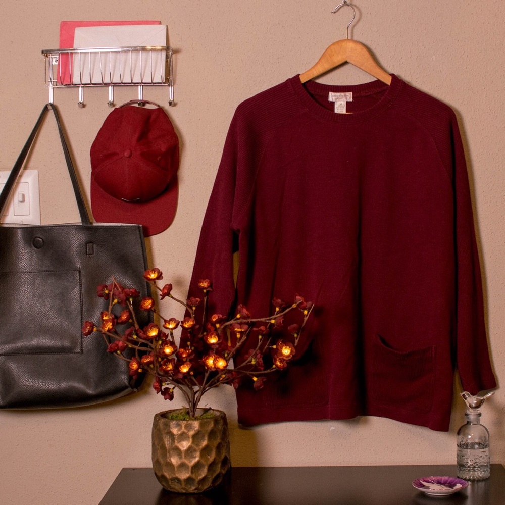 Long Maroon Sweater/Tunic