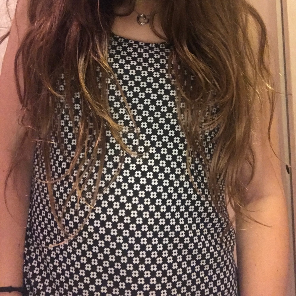 black and white tank top
