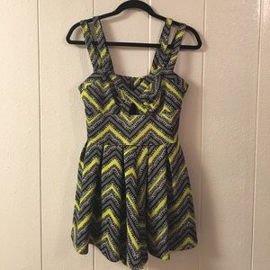 Romper with a pop of yellow