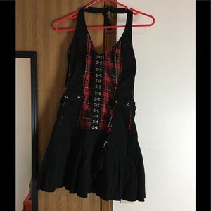 Tripp plaid halter dress