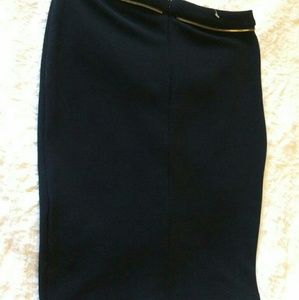 Kardashian Kollection Knit Black Pencil Skirt