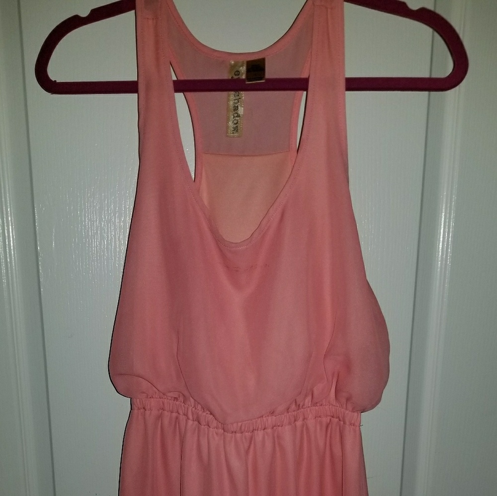 Coral summer dress