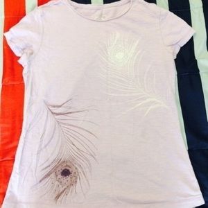 Lavender feather t shirt