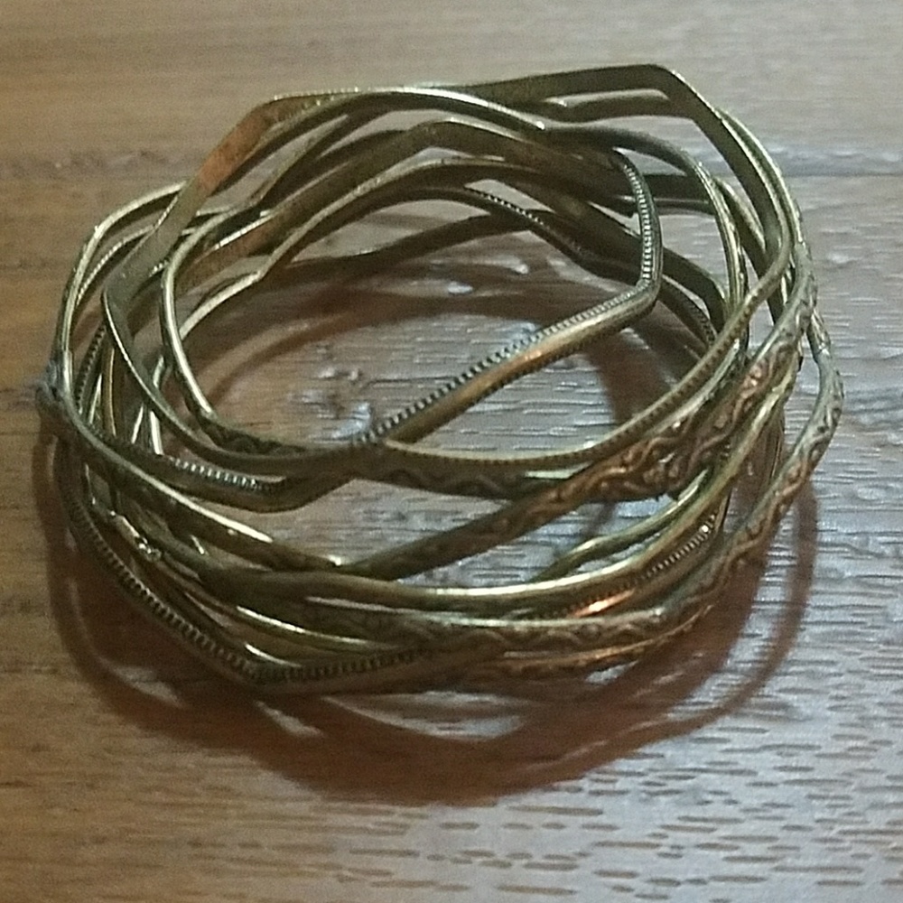 Gold bangle bracelets