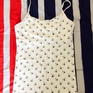 Cream colored spaghetti strap tank top