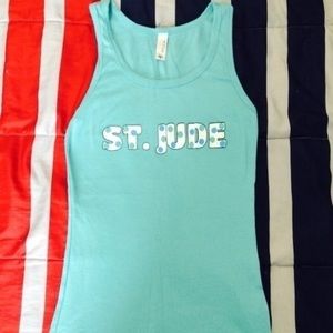 Turquoise St. Jude tank top