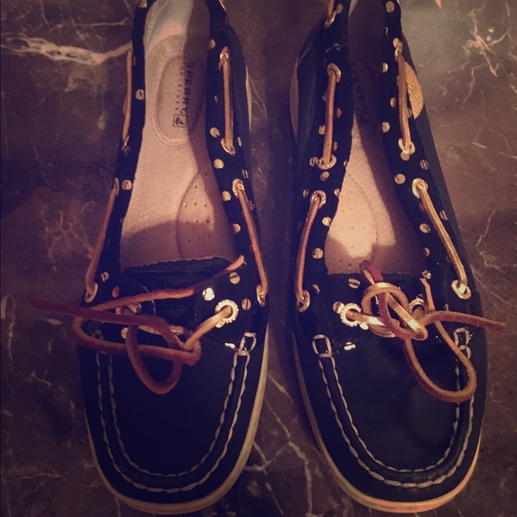 Sperry Shoes - Black and gold Sperry boat shoes