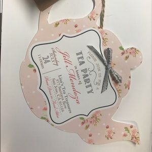 Tea party themed invitation
