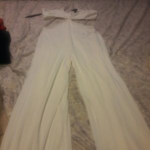nwt nastygal  white jumpsuit in large