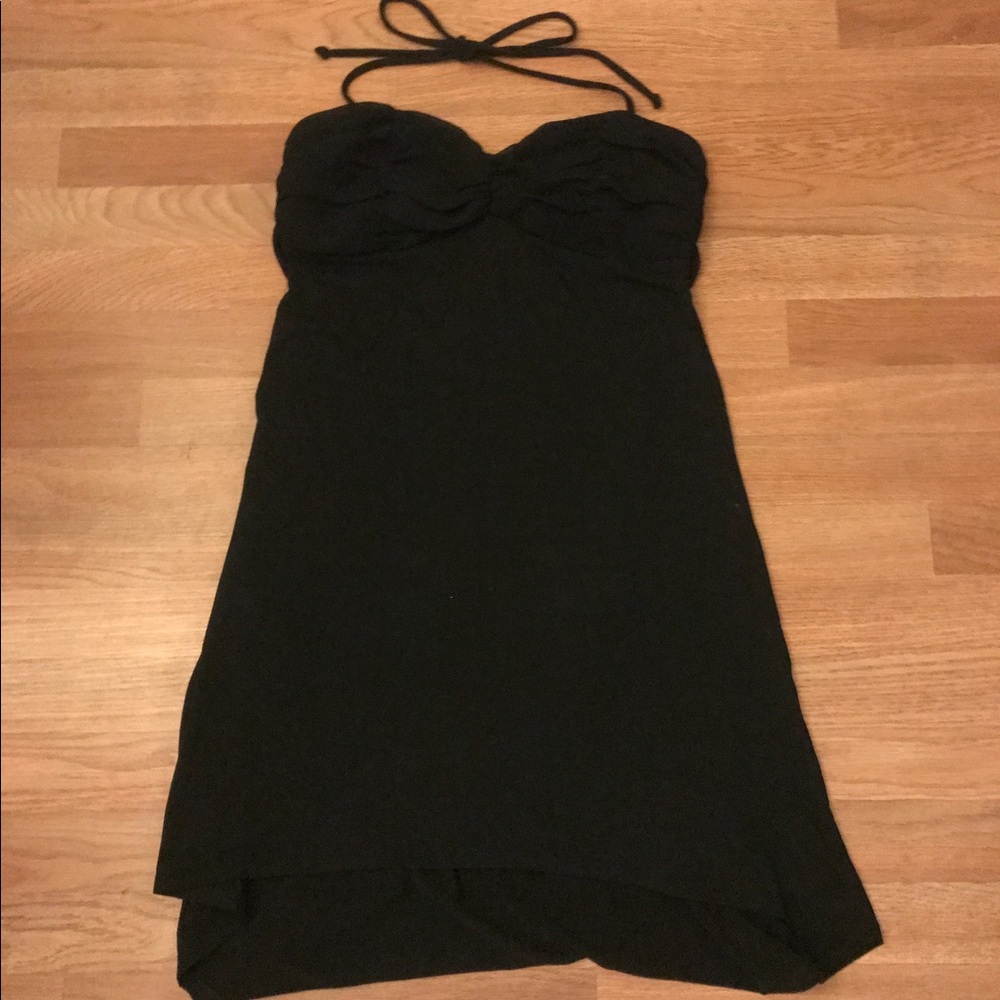 Black padded strap tight up dress size L