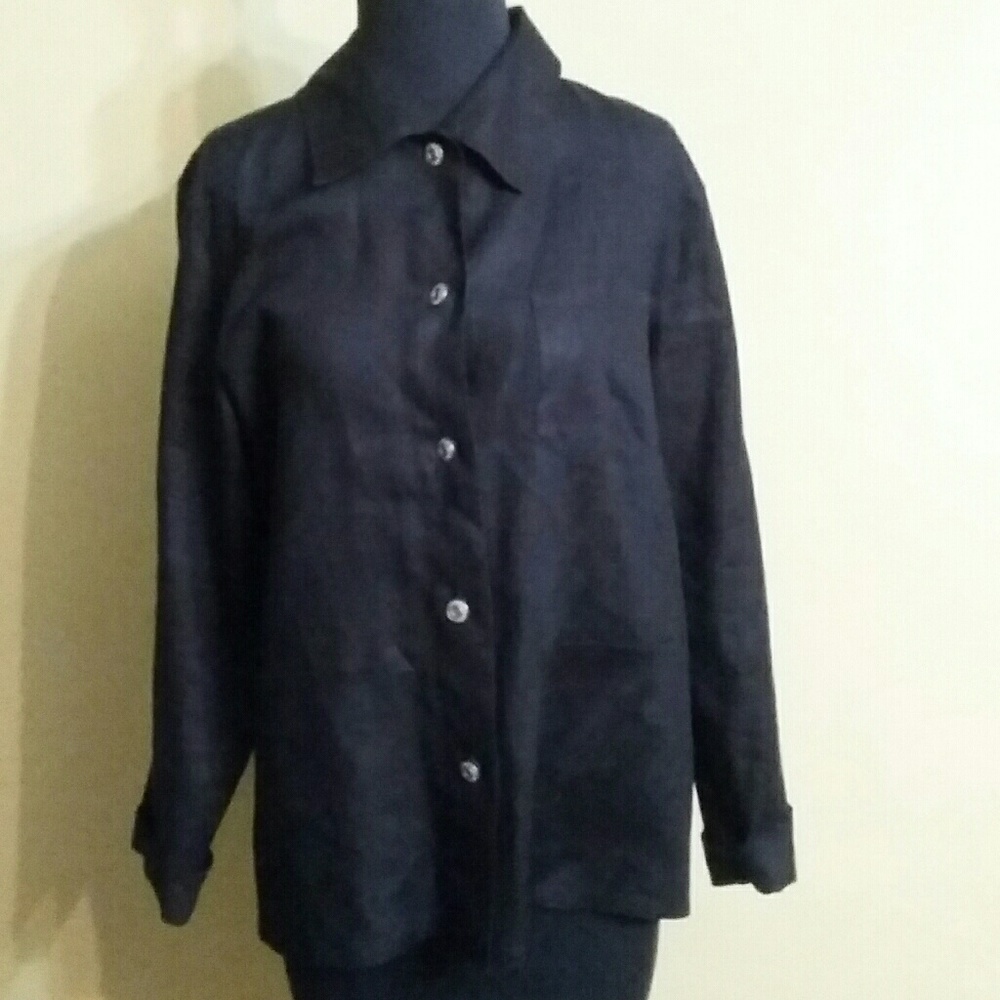 Gap Black Linen Top