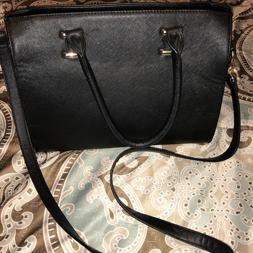H&M leather satchel tote
