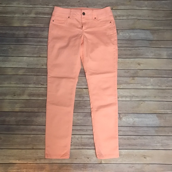 Maurices Medium Regular 7/8 Orange Skinny Jeans - Picture 3 of 4