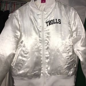 DreamWorks "Trolls" White Bomber Jacket
