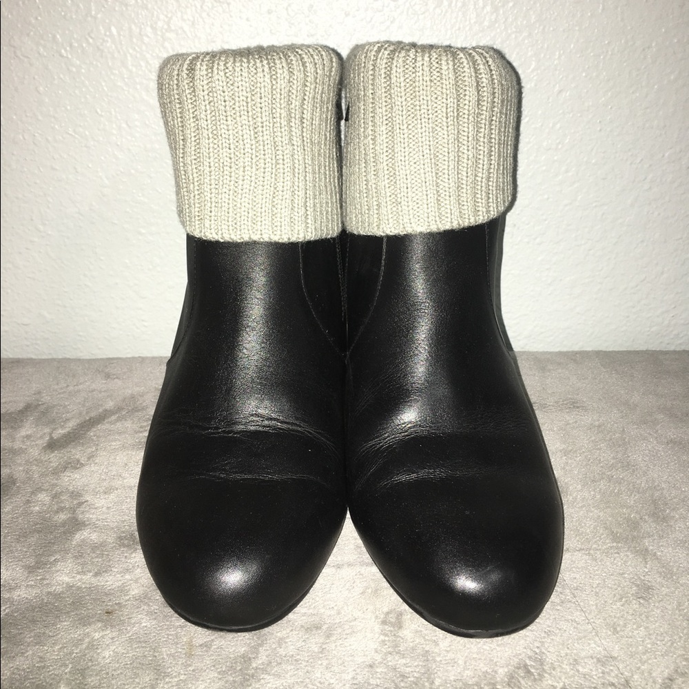 Torrid Knitted Black Leather Boots