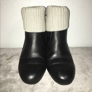 Torrid Knitted Black Leather Boots