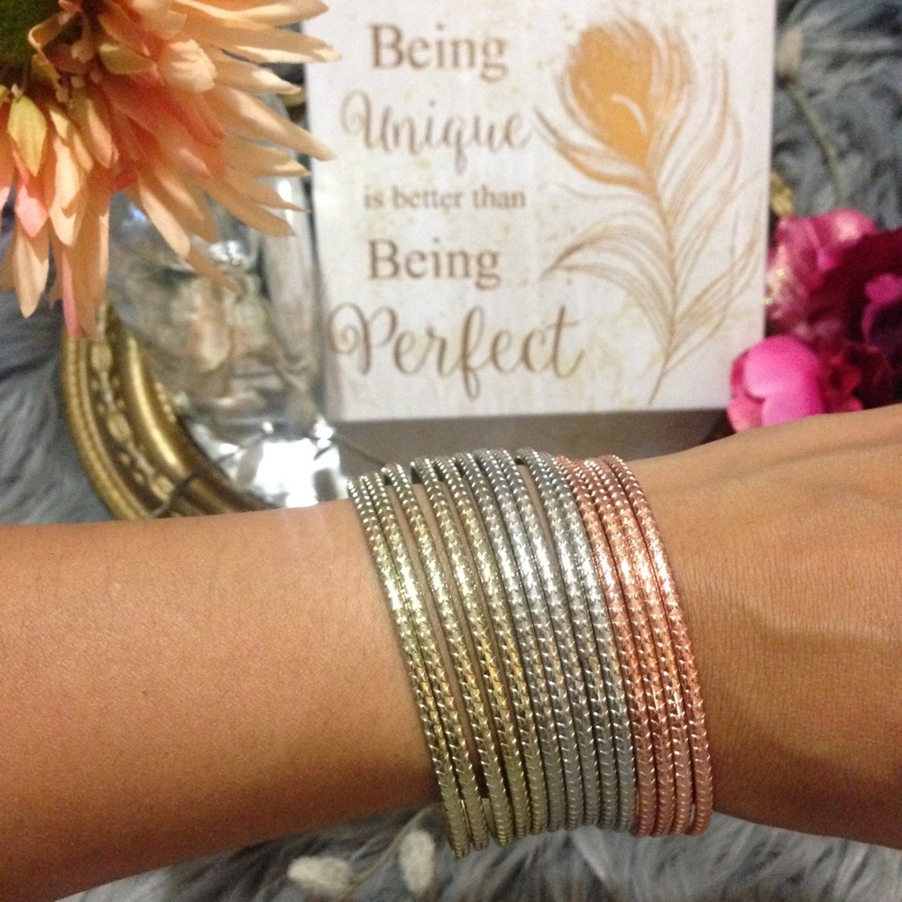 🔚🔆Tri color bangle set