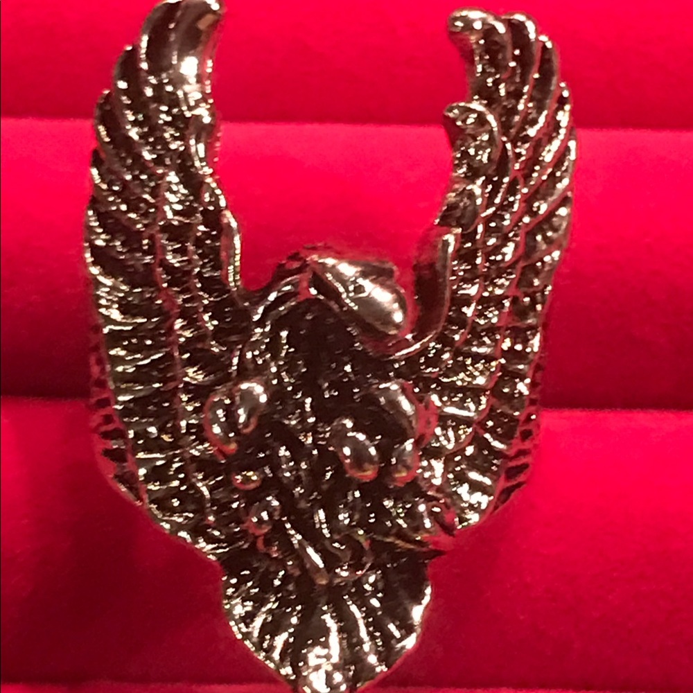 NWT! TITANIUM STAINLESS STEEL EAGLE RING SIZE 10