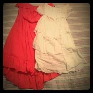 Pair of Strapless Ruffled Sundresses