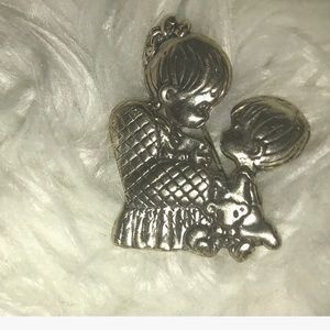 Vintage Sterling Silver Precious Moments Brooch