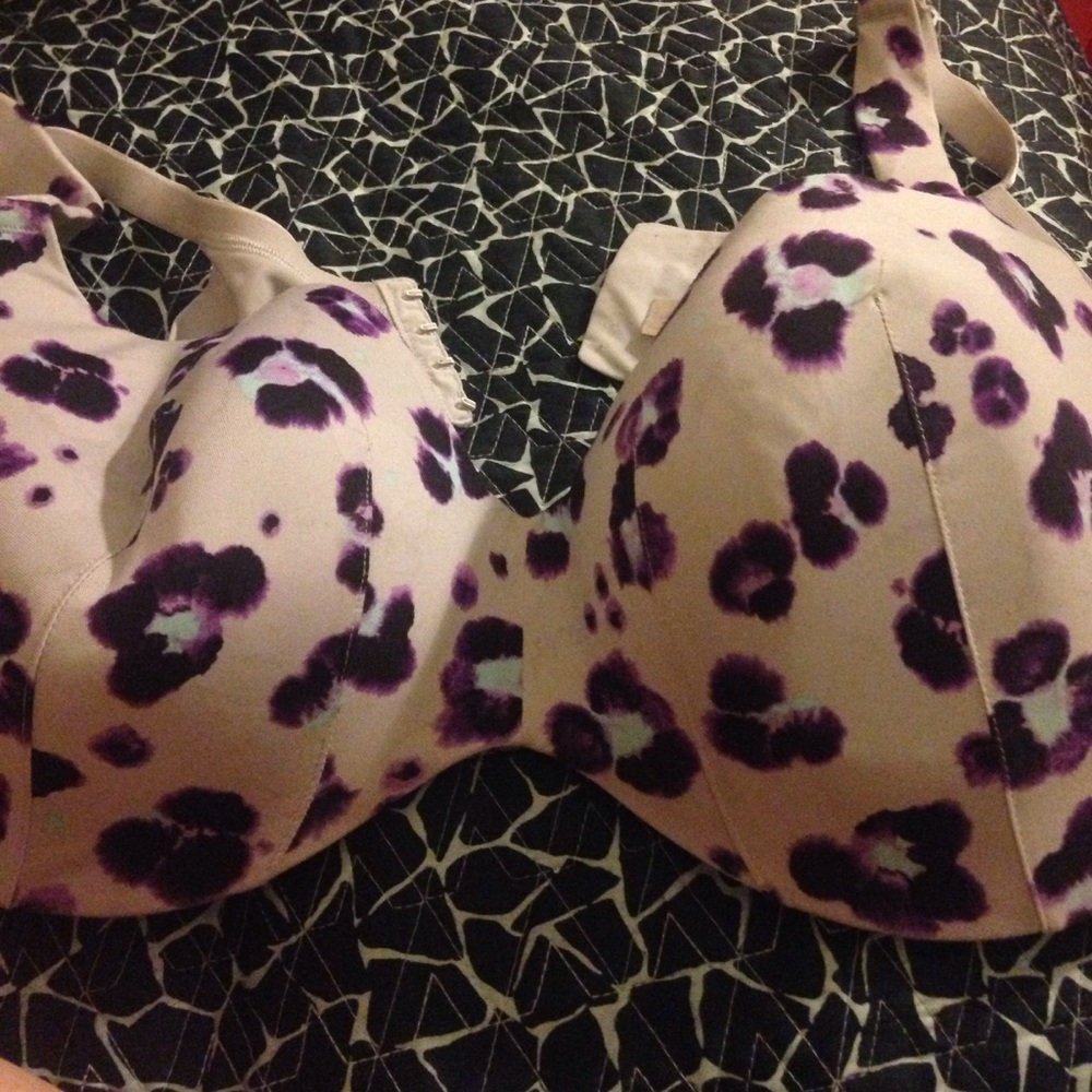 Purple flower Lane Bryant Cacique push up bra