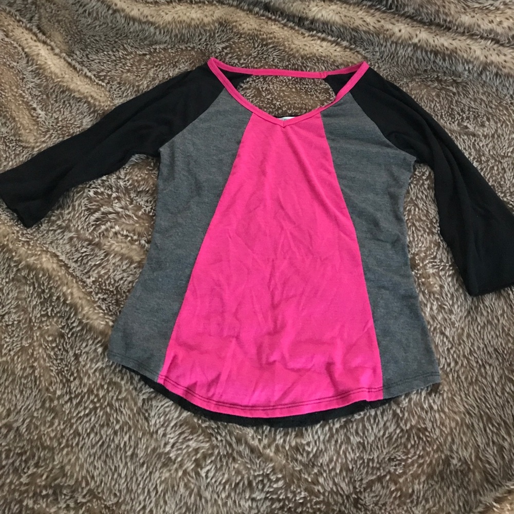 Pink and grey shirt