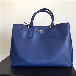 Prada Saffiano Lux Tote Large, Royal Blue-SOLD