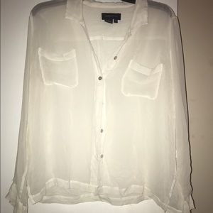 Boston Proper sheer button down
