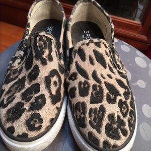 Leopard Print Sperry Slip-Ons
