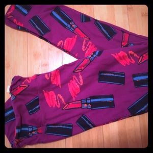 OS lularoe lipstick leggings
