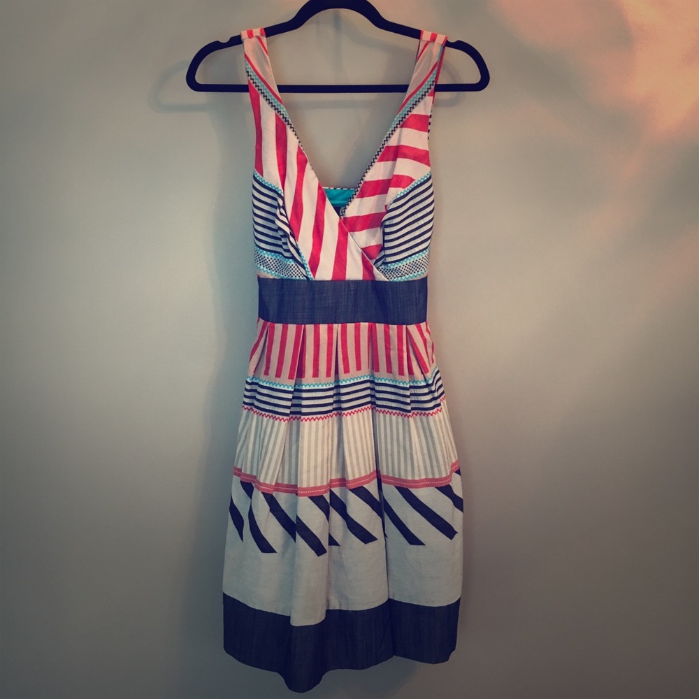 Patterned Bow Back Dress
