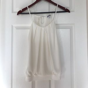 Off white tie back tank
