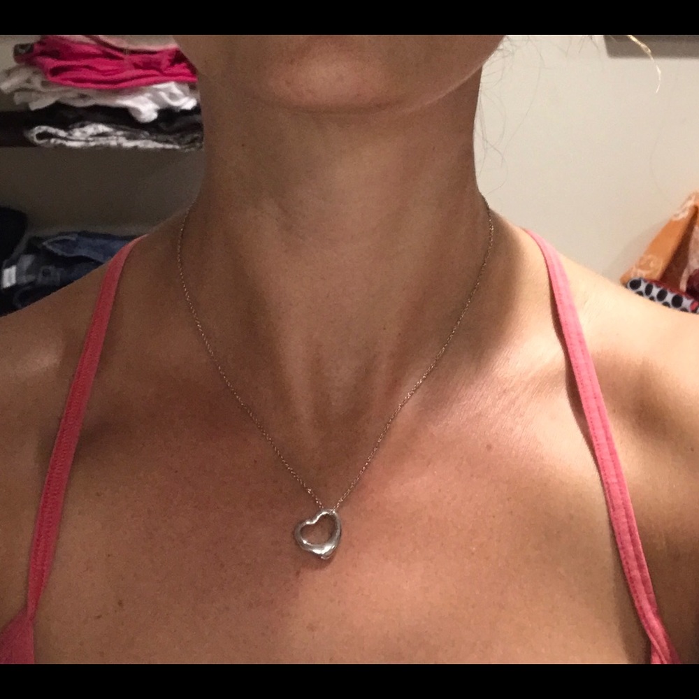 Tiffanys Elsa Peretti open heart pendant