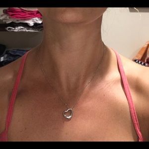 Tiffanys Elsa Peretti open heart pendant