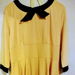 Women's 1950s 3/4 Sleeve Bowknot Vintage dress