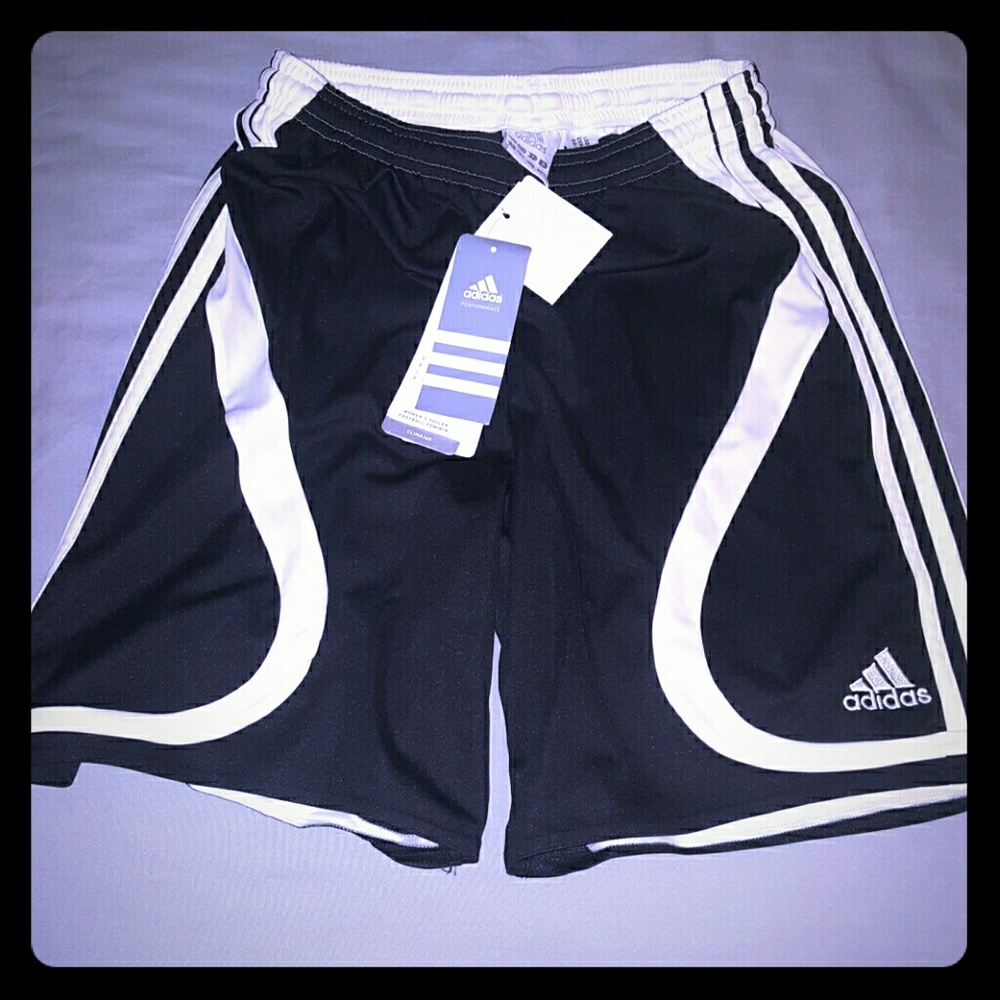 Adidas soccer shorts clima365 large black white