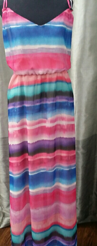 Watercolor maxi dress
