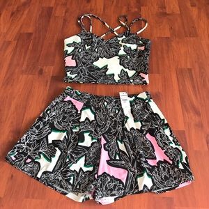 2pc crop top and soft shorts