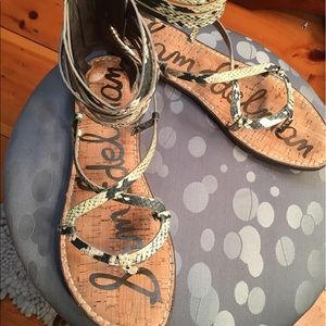 Sam Edelman Python Snake Sandals
