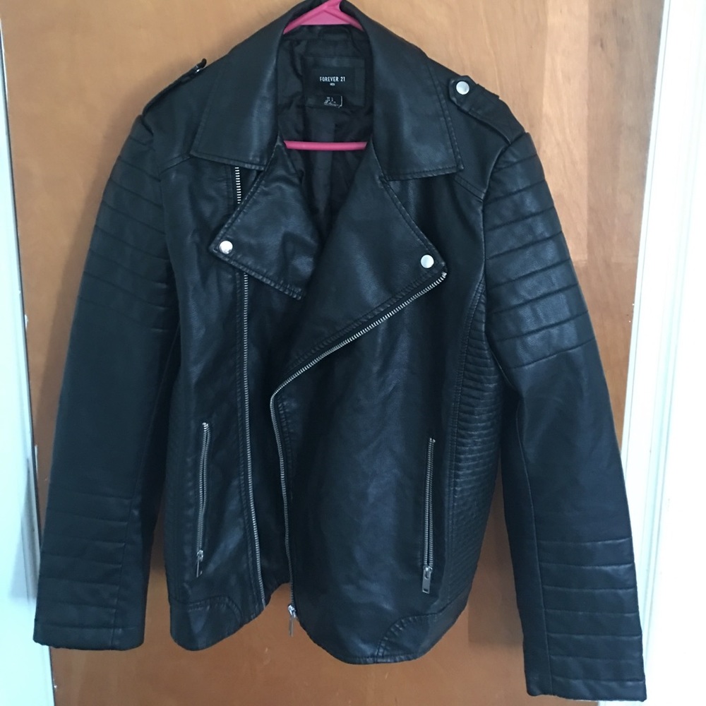 Faux leather jacket