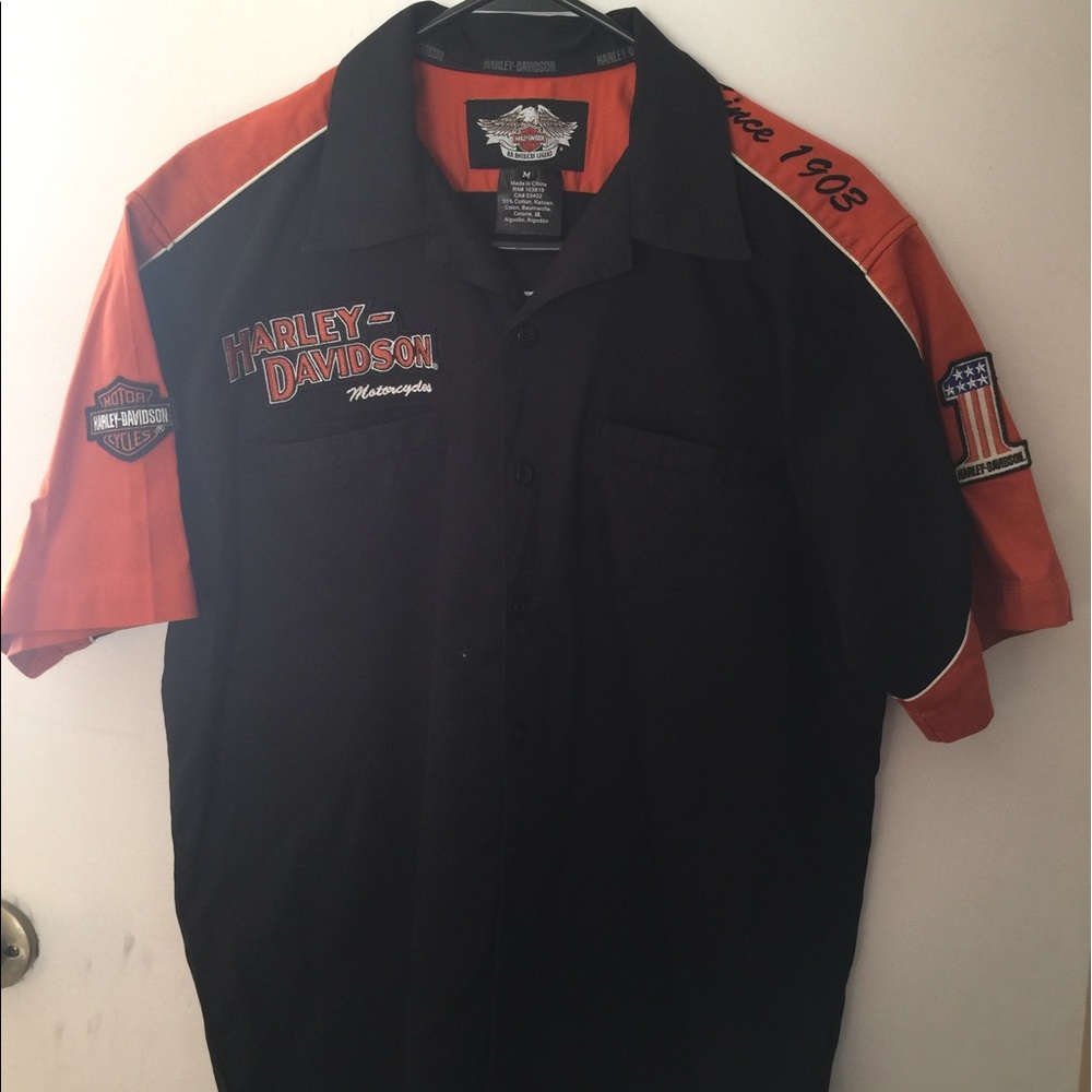 Mens Harley Davidson Pit Crew short sleeve shirt