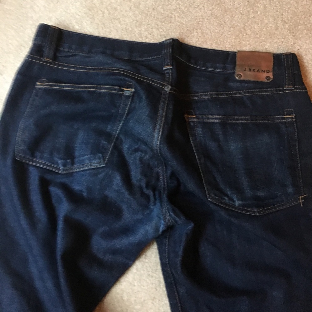 J Brand Kane Slim Straight Leg Raw Denim