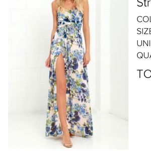 Maxi blue floral dress