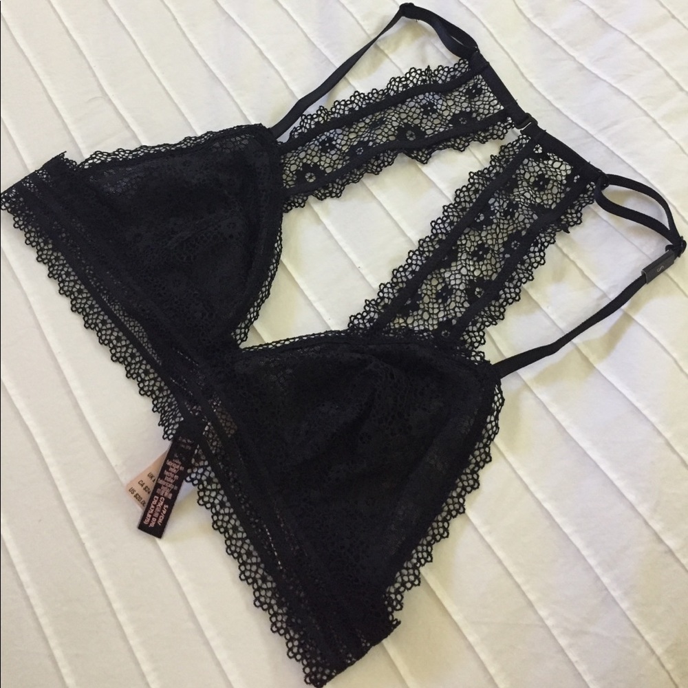 Black Lace Peek-a-boo Bralette VS