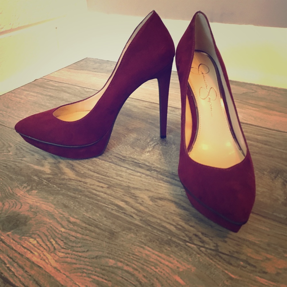 Jessica Simpson Oxblood Pumps
