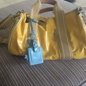 Yellow fossil gym bag  or weekender